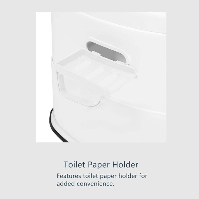 Outvita Portable Toilet, Outdoor Lightweight Porta Potty with Detachable Inner Bucket Removable Toilet Paper Holder for Camping Boat RV Hiking Living Room