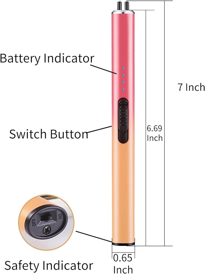 2 Pack Electric Lighters for Candle,Arc Candle Lighter with USB Charging,Flameless Windproof,Aromatherapy,Candles,BBQ,Kitchen,Camping,Gifts for Women, Mom, Thanksgiving, Christmas. (Gradient Colors)