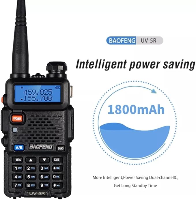 BAOFENG UV-5R Radio Handheld Dual Band Long Range Portable VHF/UHF 5W Walkie Talkie