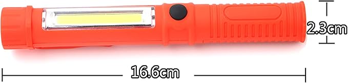 3Pcs LED Magnetic Worklight,Bulk Portable COB Inspection Lamp Trouble Light for Mechanic,BBQ,Car,Camping,Emergency (Orange,Batteries NOT Included)