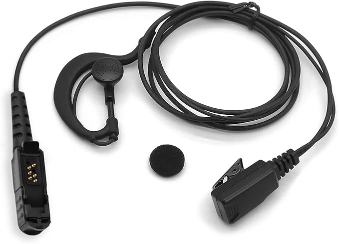Earpiece Headset Fits for Motorola MotoTRBO Radio DP2400 DP2400e DP3441e XPR3300e XPR3500 MTP3000 XiR P6600 Walkie Talkie G-Style Clip Ear Hook Hanger PTT Headset Multi-pin