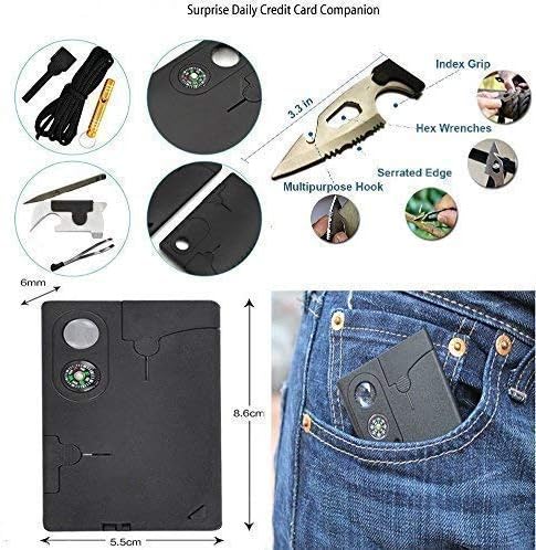 Gift for Men Dad 18 IN 1 Credit Card Multitool Survival Tool EDC Pocket Tool Set- Gifts for Fathers Men Gadgets Stocking Stuffers for Men