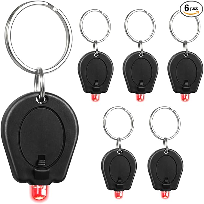 6 Pack Ultra Bright Red LED Keychain Flashlight, Mini Red Light Keychain Flashlight, Red Keychain Flashlight for Night Observation