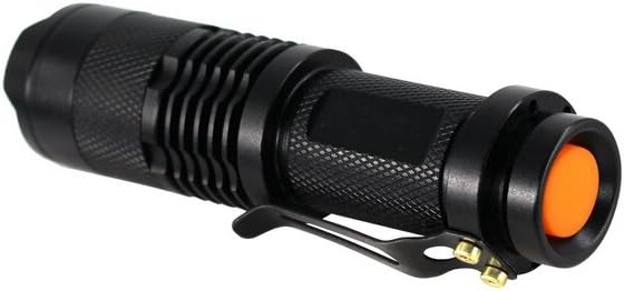 Skysted® (2 Pack A300 Super Mini Bright 300LM Single Mode Zoomable Focus Pocket Flashlight,Powered by 1 x AA or 1 x 14500 Battery(Not Included)