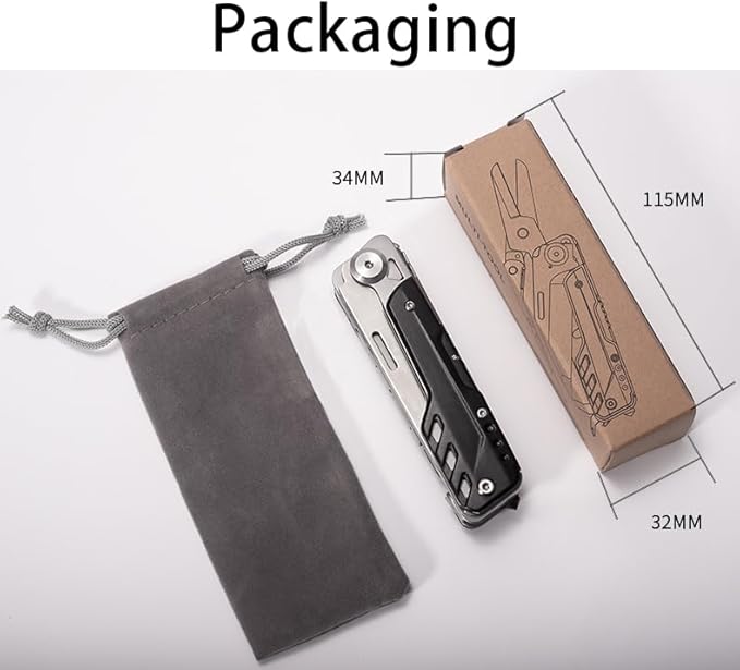 GHK12 Multitool with Detachable Scissors - Essential Every Day Carry Gear for Men