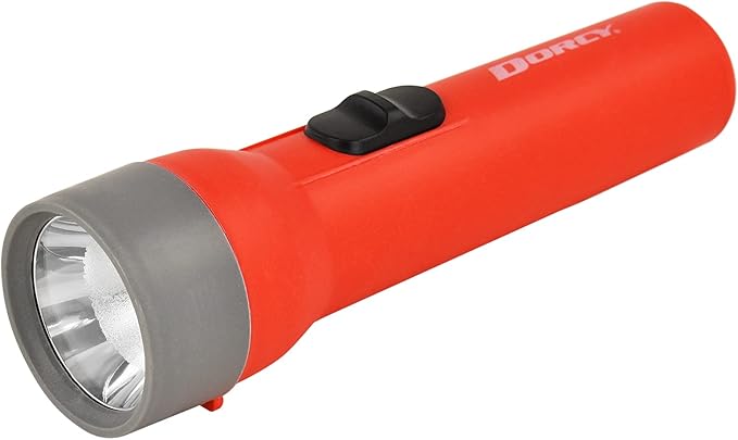 Dorcy Basic 1D LED Long Run Time Flashlight, Assorted Colors, 41-2460 , Red