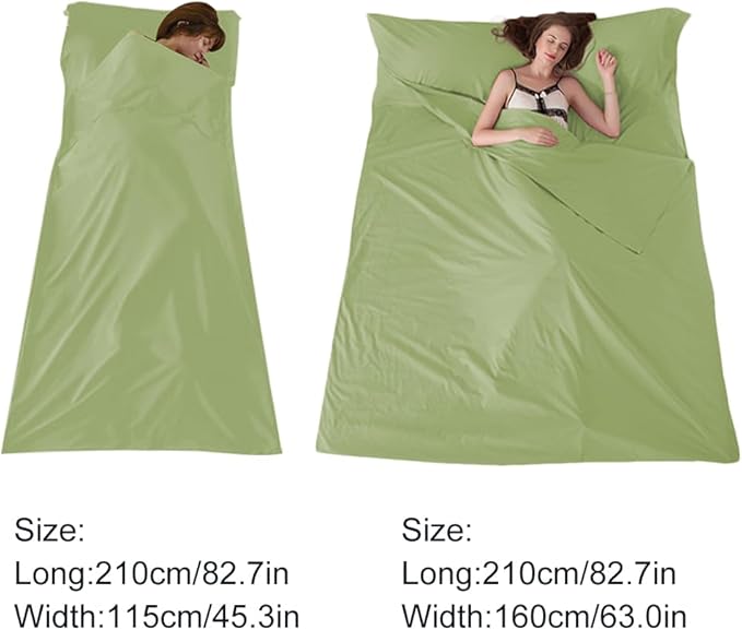Sleeping Bag Liner Camping Sheets Travel Sheets for Hotel Lightweight Hotel Sheet Compact Sleep Bag Sack Breathable Travel Sleeping Bag for Hotels Camping Youth Picnic Adult Compact Sacks