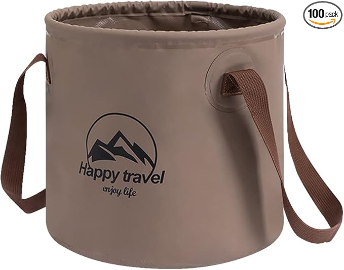 Multi-Function Folding Bucket, 5 Gallon Portable Folding Bucket with Handle, for Outdoor Camping, Hiking, Picnic, Fishing, Gardening, Car Washing