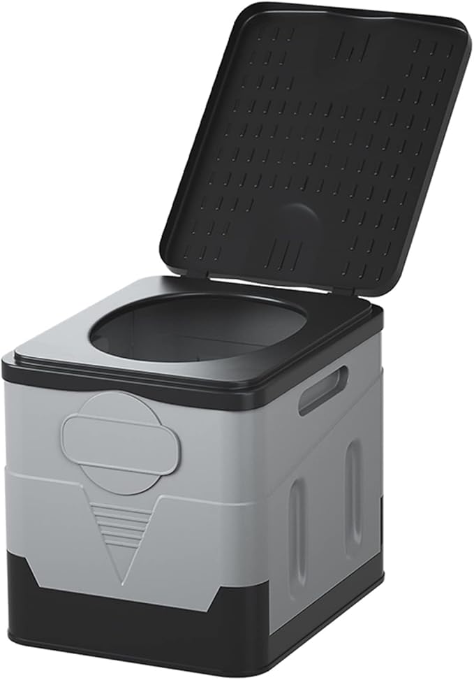 Portable Potty for Camping Folding Portable Toilet for Adults Car Toilet Camp Toilet Outdoor Toilet for Boat/Hiking/Long Trips/Travel/Beach Black