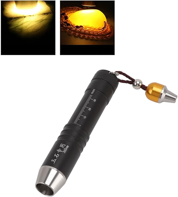 Identification Flashlight Small Diameter Triple Light Source Prevent Counterfeit Jade Appraisal Light for Jewelry,Multi Function Lighting Flashlight for Camping Hiking Emergency