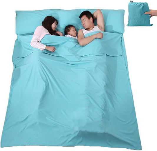Sleeping Bag Liner, Lightweight Portable, Soft Travel and Camping Sheet, with Compact and Carry Bag, for Travel, Hotel