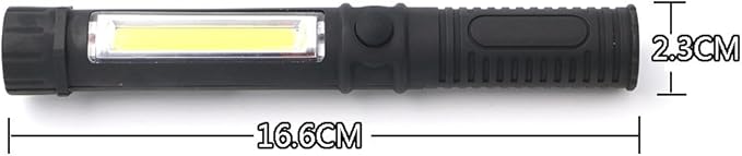 LED Portable Worklight Magnetic Flashlight,Unique Cool Gadget Tool for Men Dad Him Gift Idea,Pocket Battery COB Work Lamp Torch for Automotive,Grill,Camping,Emergency (2 Pack,Black,Batteries Included)