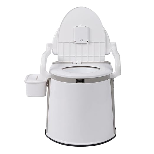 Outvita Portable Toilet, Lightweight RV Porta Potty, Bedside Commode With Detachable Inner Bucket & Removable Storage Box for Boat Van Hiking Fishing Bathroom Hospital Camping