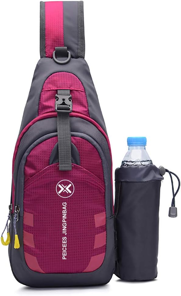Peicees Chest Crossbody Sling Backpack Bag Travel Bike Gym Daypack for Women Men