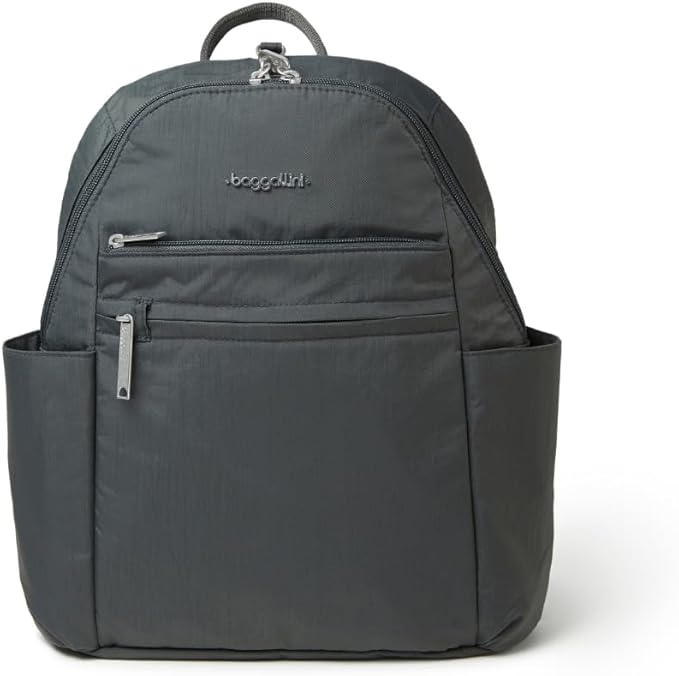 Securtex® Anti-theft Vacation Travel Backpack 10x13" Slash-Resistant Nylon Daypack w/RFID, Charcoal