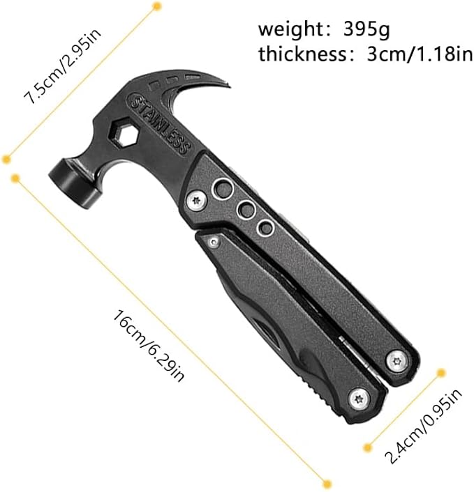 14 in 1 Hammer Multitool,Pliers Bottle,Opener Screwdriver,Camping Survival Gear,Tools for Outdoor Travel,Household Tools,Gifts for Men,Gifts for Husba ASIN: B0CLVK882Z