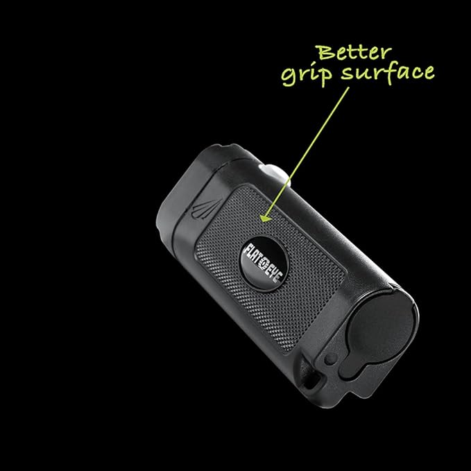 Panther Vision FLATEYE LED Rechargeable FR-150 High Performance UNROUND Flashlight Multi Position Waterproof & Shockproof - 150 Lumens (FR-8032), Black