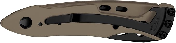 LEATHERMAN, Skeletool KBX Pocket Multitool with Knife and Bottle Opener, Coyote Tan