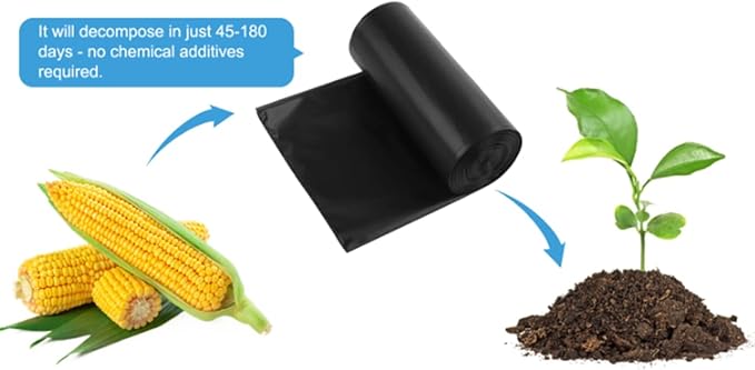 80 pack Portable Camping Toilet Bags, 8 Gallon Drawstring Biodegradable Camping Potty Bags Waste Bags for Outdoor Boating Travel Car Bathroom