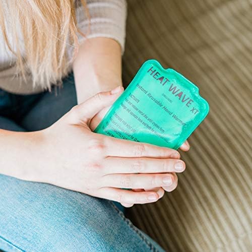 Made in USA: HEAT WAVE Instant Reusable Heat Pack, XT Large Instant Reusable Hand Warmers 4-Pack, for Camping, Hiking, Pain Relief (3x6), Click Heat
