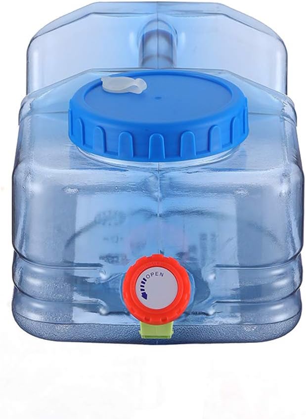 JQWYGB Camping Water Container - 2.6 Gallon Water Storage Container with Spigot, Portable Large Water Tank for Outdoor Camping Picnic Hiking Car Driving Home Emergency Water Storage