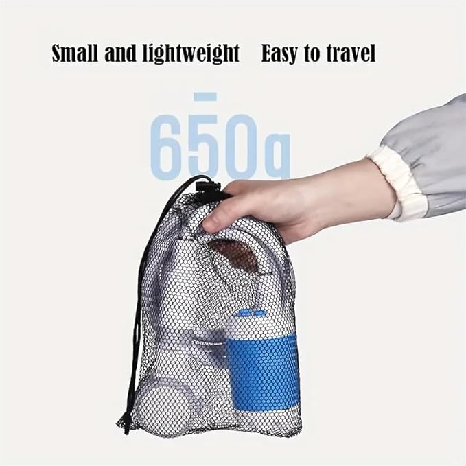 Portable Shower,Outdoor dormitory bath artifact Electric Rechargeable Portable Camping Shower, simple car self-priming shower,pet Shower, Blue