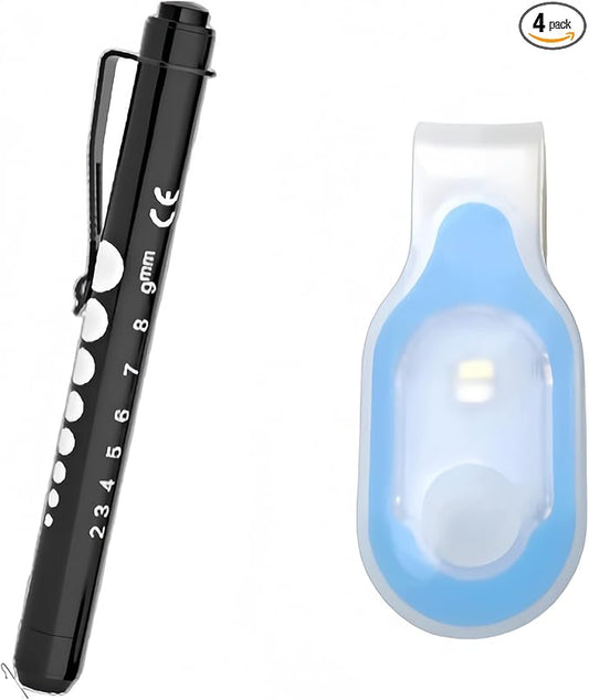 Night Light for Nurse, Hands Free Flashlight,Nurse Light Clip,Magnetic Flashlight for Walking Running Pets Outdoors Emergency (Nurse Pen+Nurse Light)