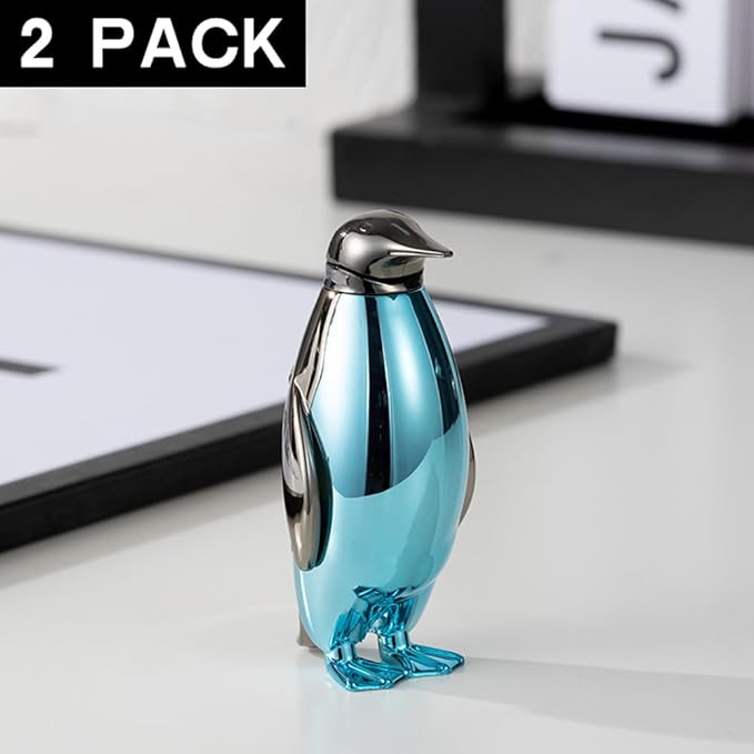 2 Pack Blue Cool,Butane Jet Torch Lighter,Refillable Windproof Flame Lighters,Adjustable,Long,BBQ Candles Camping (No Gas)
