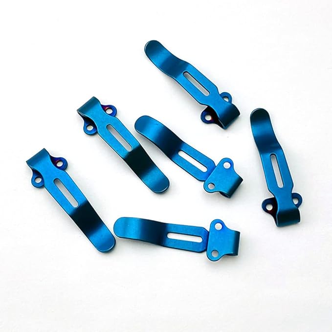 2x Deep Carry Pocket Clips Stainless Steel Attachments for Benchmade 535 Knife Blue,The Blue Matches The Benchmade Blue Well