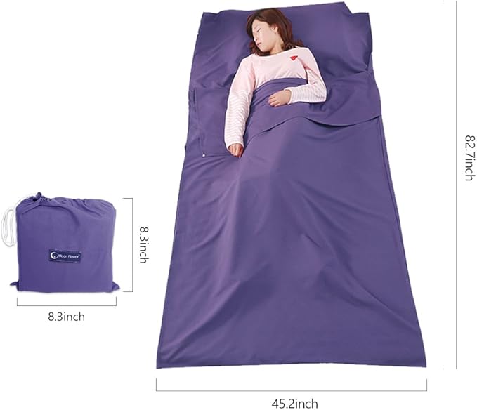 Sleeping Bag Liner Camping Travel Sheet Lightweight Hotel Sheet Compact Sleep Bag Camping Youth Hostels