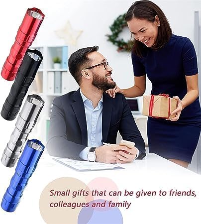 BWESOO Black Mini LED Portable Flashlights Ideal for Supplies Camping, Night Reading, Emergency, Backpacking Batteries not Included Handheld Flashlights