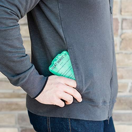 Made in USA: HEAT WAVE Instant Reusable Heat Pack, XT Large Instant Reusable Hand Warmers 4-Pack, for Camping, Hiking, Pain Relief (3x6), Click Heat