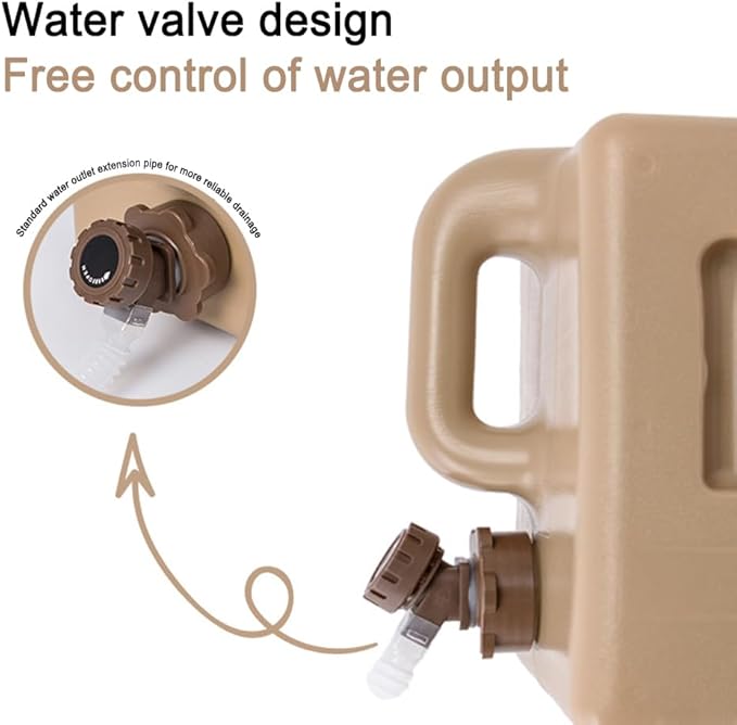 Camping Water Container, Water Storage Water Tank Water Jug with Faucet , Portable Camping Bucket with Tap Spigot BPA Free Emergency Water Storage Container for Outdoor Camping Picnic Hiking