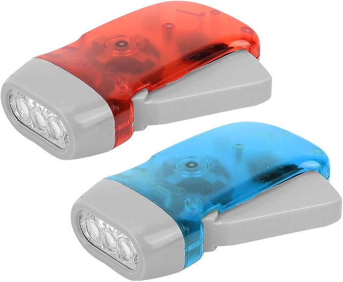 LED Torch Emergency Flashlight Lamp,Hand Crank Flashlight, Outdoor Mini Manual Hand Crank Torch for Camping Home Car Emergency Survival Gear Self Powered Charging Torch Dynamo, Flashlight Hand C