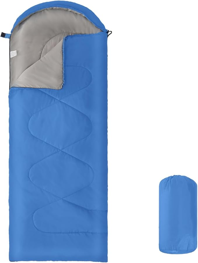 Sleeping Bags for Adults Kids,Lightweight Waterproof Compact Sleeping Bag with Stuff Sack for Warm Camping Cold Hiking Traveling Outdoor Activities002