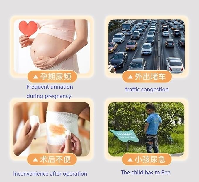 Emergency Mini Portable Toilet, 700cc Capacity, Unisex, for Travel, Camping, Traffic Jams (1000)