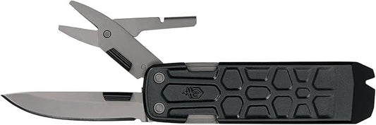 Gerber Gear Lockdown Slim Pry 7-in-1 Multi-tool - 2.5" Plain Edge Blade, Scissors, Pry Bar - EDC Gear and Equipment - Black