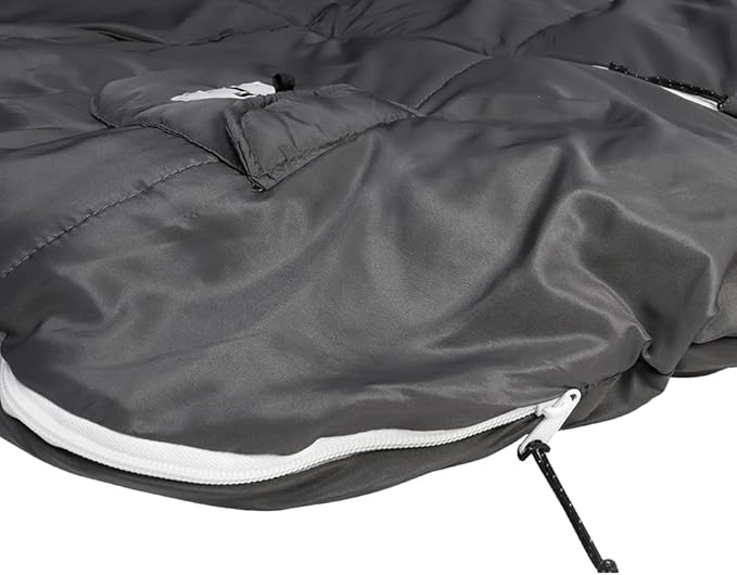 Thermotuff Wearable Sleeping Bag with Dual Hoodie, Zippered Arm Holes, Pockets & Adjustable Drawstring - Ideal for Camping, Cold Weather Hiking, and Stadium Sak Blanket