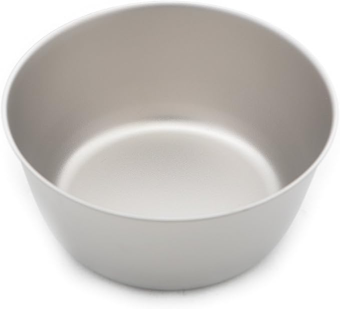 Snow Peak Titanium Trek Bowl - Ultralight & Sturdy Titanium Bowl - Durable & Compact Cookware for Camping, Hiking, or Backpacking Trips - 13 cm