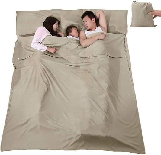 Sleeping Bag Liner, Lightweight Portable, Soft Travel and Camping Sheet, with Compact and Carry Bag, for Travel, Hotel