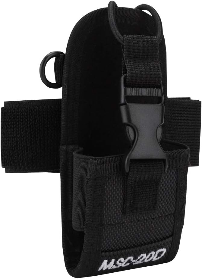 Agatige Radio Pouch, Radio Holder Universal Walkie Talkie Bag Multi-Function Pouch Case Holder Nylon Lightweight Anti-wear Arm Bag with Armband for Phone Two Way Radio