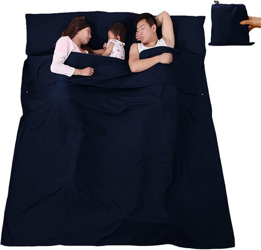 Sleeping Bag Liner, Lightweight Portable, Soft Travel and Camping Sheet, with Compact and Carry Bag, for Travel, Hotel