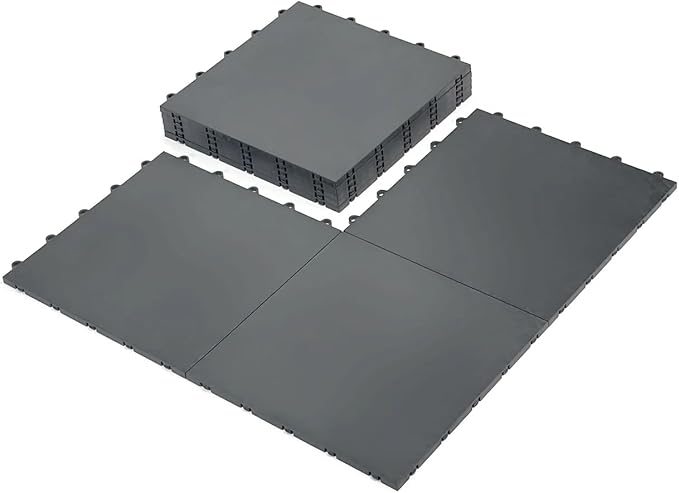 15 Green Tiles - High Durability Colored Flooring Tiles - Interlocking Versatile Training Surface - Roller Skate Derby Indoor&Outdoor, Dance Floor Tiles, Basketball Tiles, Sports Floor