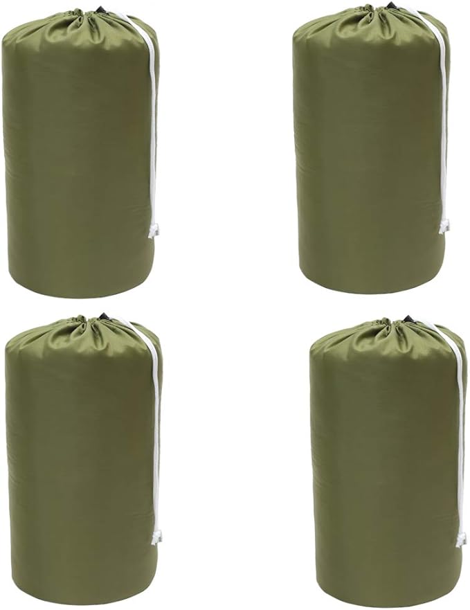 Durable Drawstring Water Resistant Dust Flap Stuff Sack Bag 4-Pack