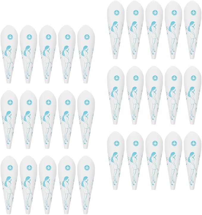 Ciieeo Portable Toilet 30Pcs Disposable Female Urination Device Paper Pee Funnel Women Portable Female Urinal Funnel Standing Pee for Pregnant Wounded Travel Camping Outdoor Activities Go Girl