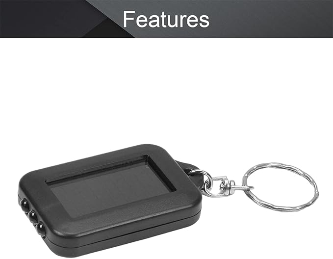 Othmro 10Pcs Mini Keychain Flashlight, Solar Bright White Keychain Portable Ultra Bright Little LED Light Energy Power LED Cute Square Style Lam for Camping Traveling Outdoor