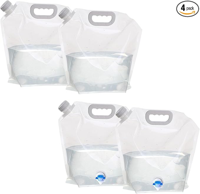 Collapsible Water Jug Container Outdoor Folding Water Bag for Camping, Hiking, and Emergency Preparedness Portable Leakproof Water Reservoir with Spout and Collapsible Design (2.6 Gal)