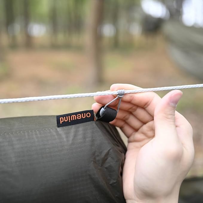 onewind Dry Bag Stuff Sack for Camping Hammock Ridgeline Sack Overhead Organizer Clip On Peak Storage Hammock Gear Sling, Lightweight Storage Hammock Organizer for Small Camping Gear