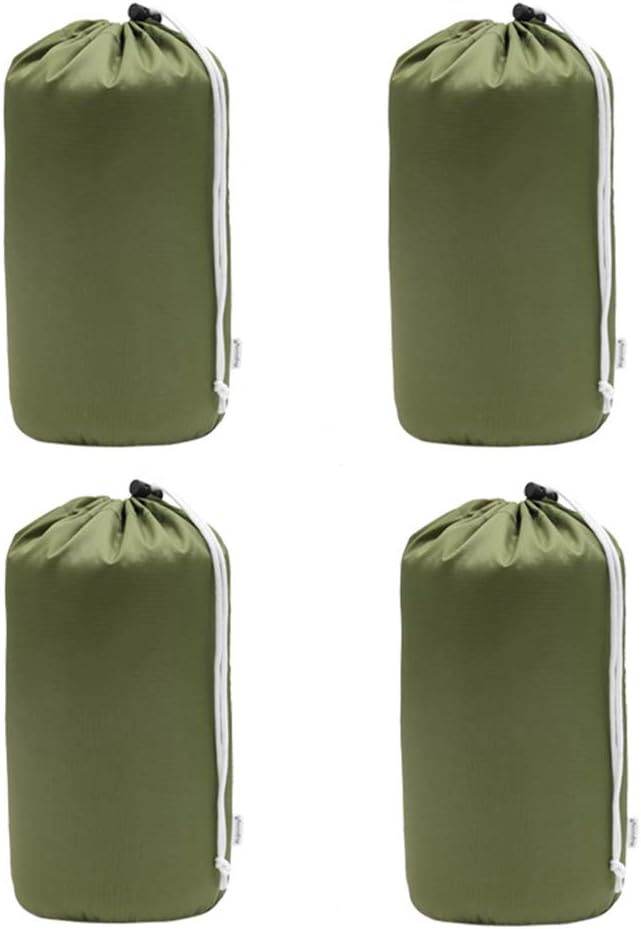 Durable Drawstring Water Resistant Dust Flap Stuff Sack Bag 4-Pack