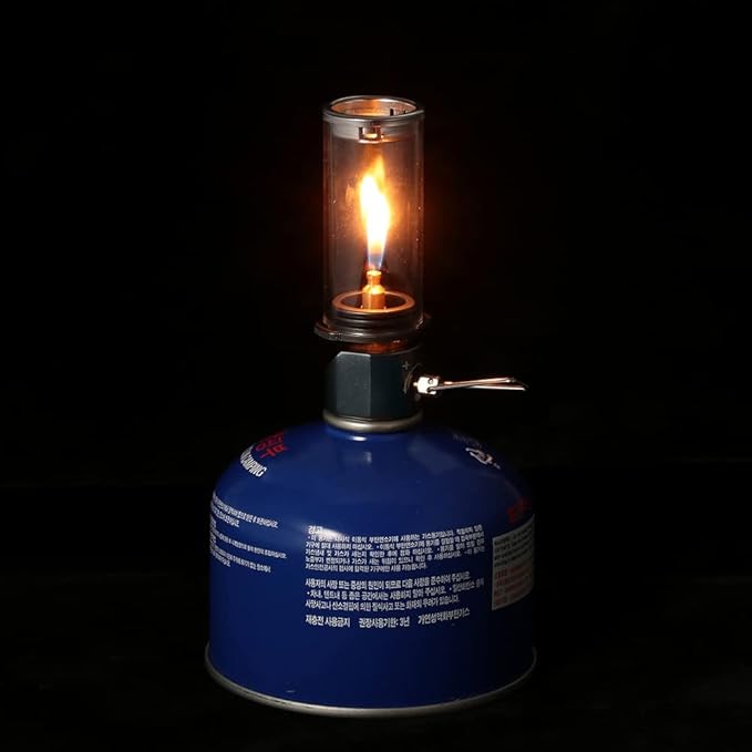 Camp Lamp,YIWENG Lamp Light Butane Gas Light Lantern with Gas Adapter Conversion Head for Camping Picnic Self-Driving